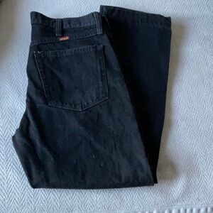 Rustler Classic Jeans Mens Measured 32x30 Black Denim Pants 5 Pocket